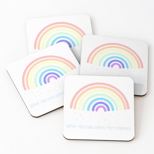Item preview, After the Rain Comes the Rainbow Pastel Positive Quote Design designed and sold by Beautiful art store.