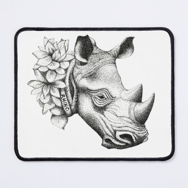 Item preview, The Rhino in Bloom designed and sold by Lingandart.