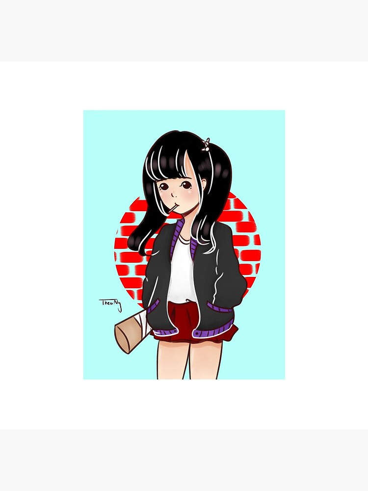 Black Hair Anime Girl With Pigtails