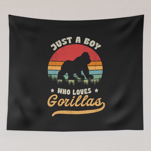 Item preview, Retro Just a Boy Who Loves Gorillas T-Shirt designed and sold by LarryMBrown.
