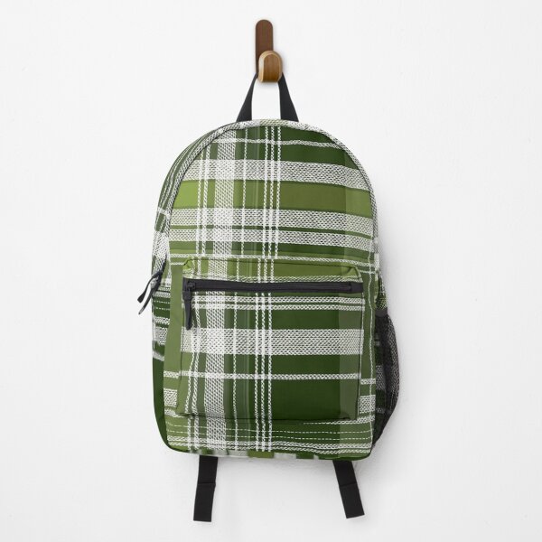 Item preview, Green White Tartan Plaid Pattern Woven Texture designed and sold by Mindful Wall Art Studio.