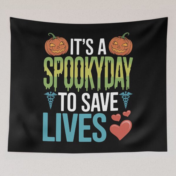 Item preview, It's A Spooky Day to Save Lives Pumpkin Halloween Nurse designed and sold by JonBarnes22.