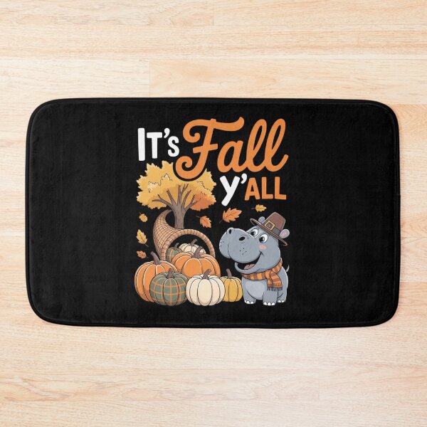 Item preview, It's Autumn Y'all Thanksgiving Hippo Fall Tree Pumpkins designed and sold by JonBarnes22.