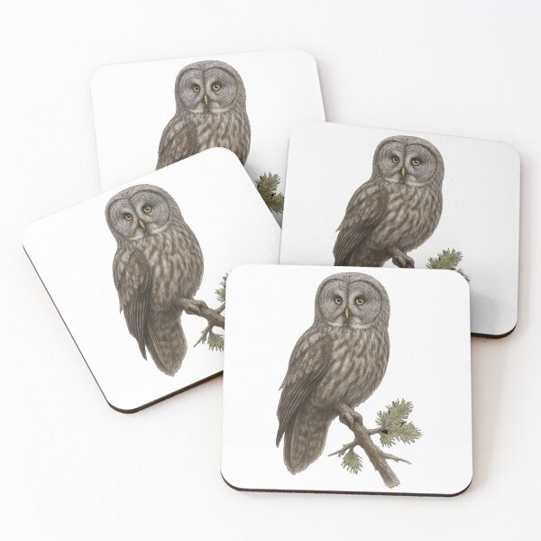 Item preview, Elegant Great Gray Owl Digital Artwork designed and sold by DovralThreads.