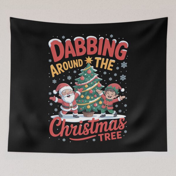 Item preview, Santa Elf Dabbing Christmas Tree Xmas designed and sold by Sunset4Bones.