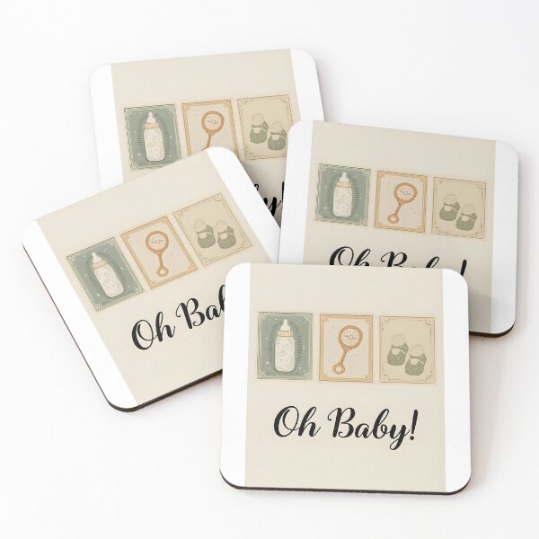 Item preview, Oh Baby! Vintage Postage Stamp Gender Neutral Baby Shower Greeting Card designed and sold by FestivityFinds.