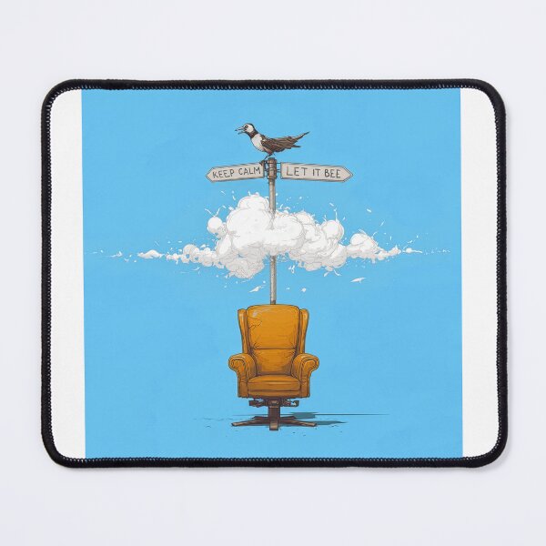 Item preview, Keep Calm and Let It Bee - Surreal Cloud Armchair with Bird designed and sold by evk-art.