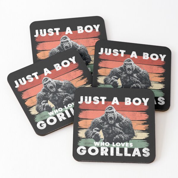 Item preview, Bold Just a Boy Who Loves Gorillas T-Shirt designed and sold by LarryMBrown.