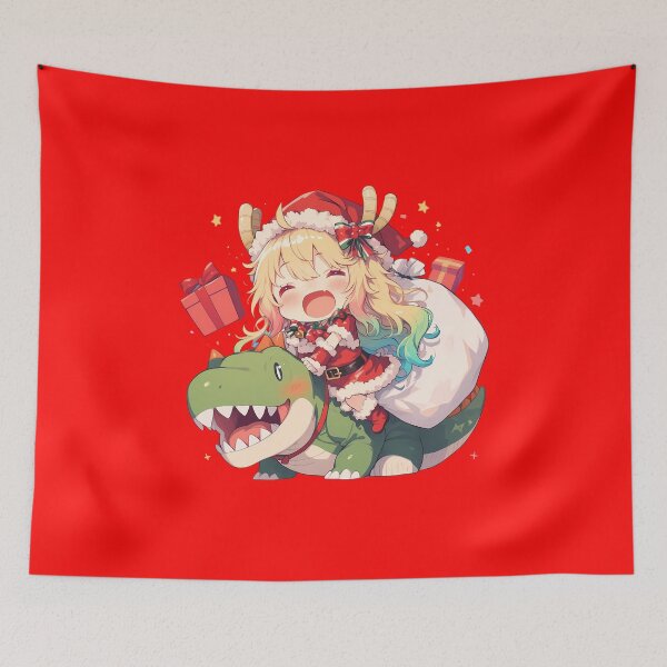 Item preview, Lucoa Christmas Dinosaur Miss Kobayashi Dragon Maid Anime designed and sold by HumbertoValveno.