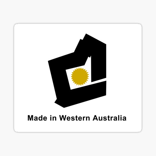 "Made In Western Australia" Sticker for Sale by LostPerth Redbubble