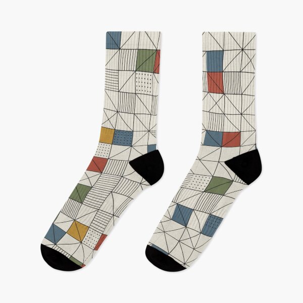 Item preview, Minimalist Pattern, Bauhaus Geometric Textures | Mid-Century Grid Graphic Design, Muted Earth Tones, Linen designed and sold by DibuHumor.
