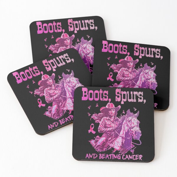 Item preview, Boots Spurs And Beating Cancer designed and sold by lesqiana.