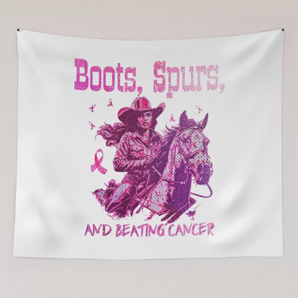 Item preview, Boots Spurs And Beating Cancer designed and sold by lesqiana.