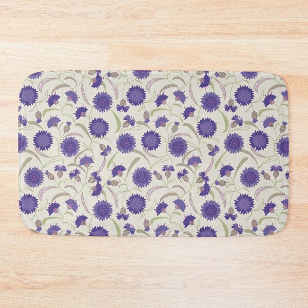 Item preview, Vintage Cornflower bachelor button floral pattern  designed and sold by Ilikeiwantilove.