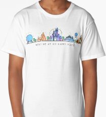 Meet me at my Happy Place Vector Orlando Theme Park Illustration Design Long T-Shirt
