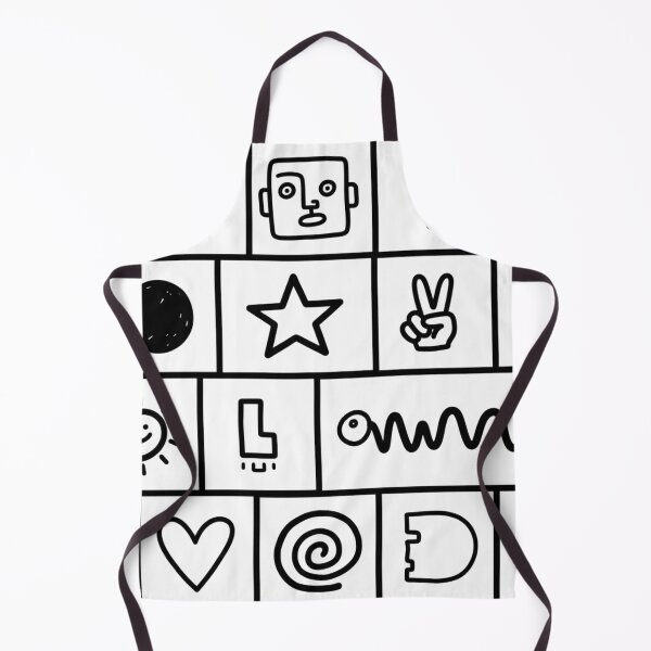 Item preview, Doodle Pattern Simple Art Black and White | Minimalist Primitivist Hand-Drawn Kawaii Cool Indie Design designed and sold by DibuHumor.