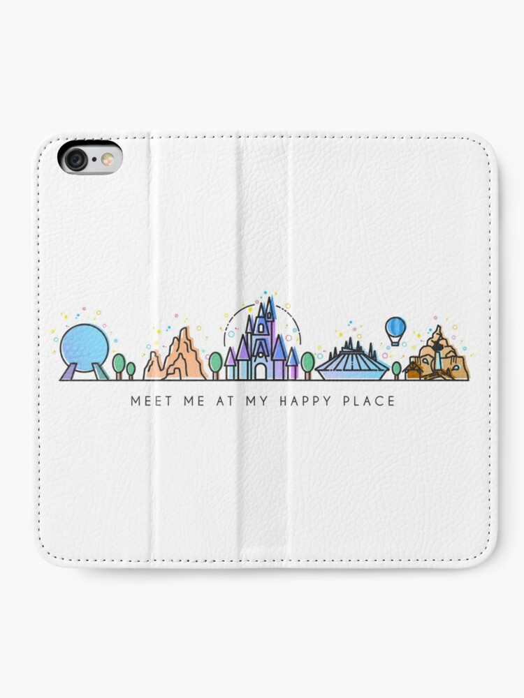 Alternate view of Meet me at my Happy Place Vector Orlando Theme Park Illustration Design iPhone Wallet