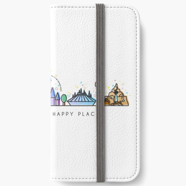 Meet me at my Happy Place Vector Orlando Theme Park Illustration Design iPhone Wallet