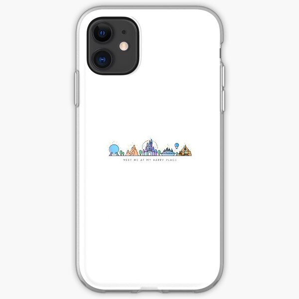 Meet me at my Happy Place Vector Orlando Theme Park Illustration Design iPhone Soft Case