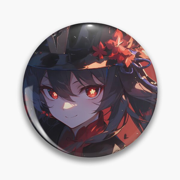 Item preview, Hu Tao Genshin Impact mischievous anime girl crimson flames playful spirit designed and sold by HumbertoValveno.