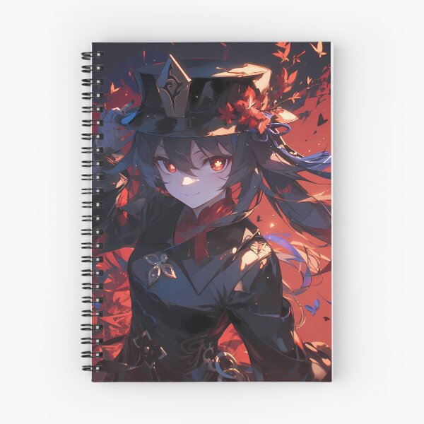 Item preview, Hu Tao Genshin Impact mischievous anime girl crimson flames playful spirit designed and sold by HumbertoValveno.