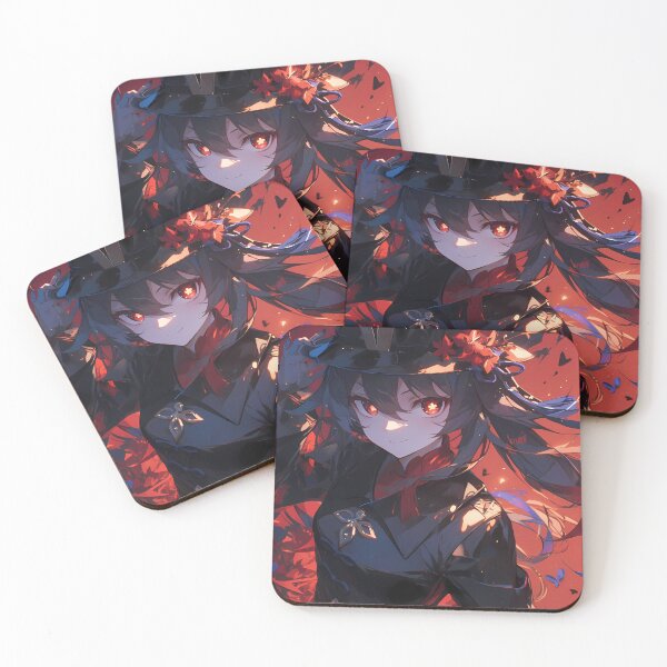 Item preview, Hu Tao Genshin Impact mischievous anime girl crimson flames playful spirit designed and sold by HumbertoValveno.
