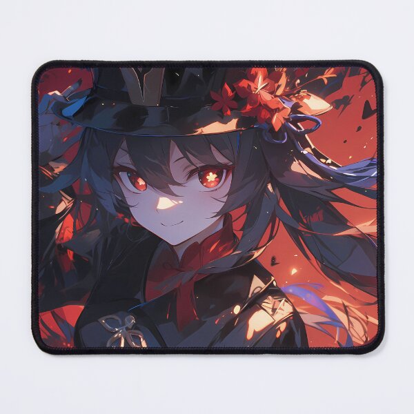 Item preview, Hu Tao Genshin Impact mischievous anime girl crimson flames playful spirit designed and sold by HumbertoValveno.