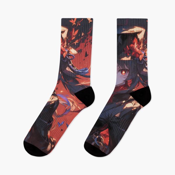 Item preview, Hu Tao Genshin Impact mischievous anime girl crimson flames playful spirit designed and sold by HumbertoValveno.