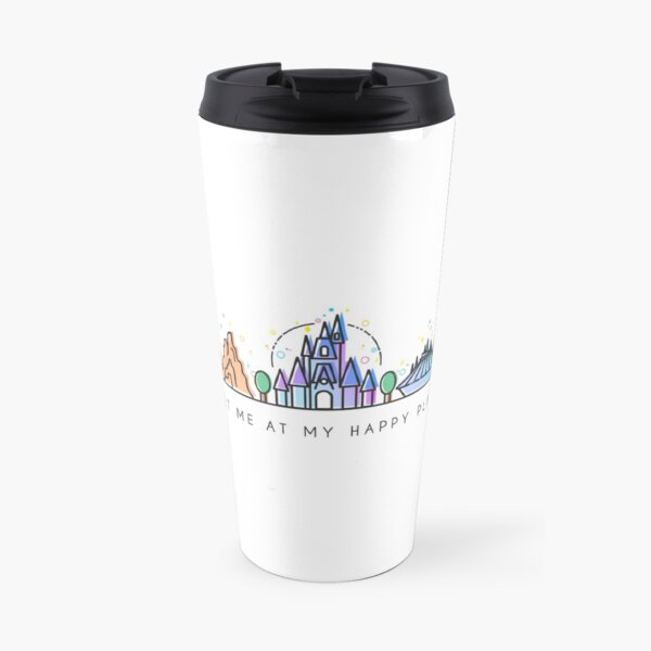 Meet me at my Happy Place Vector Orlando Theme Park Illustration Design Travel Mug