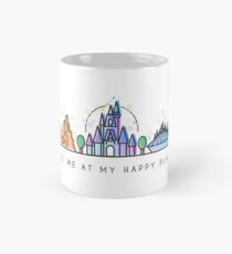 Meet me at my Happy Place Vector Orlando Theme Park Illustration Design Classic Mug