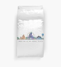 Rencontrez-moi à mon Happy Place Vector Orlando Theme Park Illustration Design Housse de couette