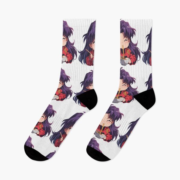 Item preview, Neon Genesis Misato Katsuragi Evangelion Anime Girl Chibi Ramen Kawaii designed and sold by Raslbazola.
