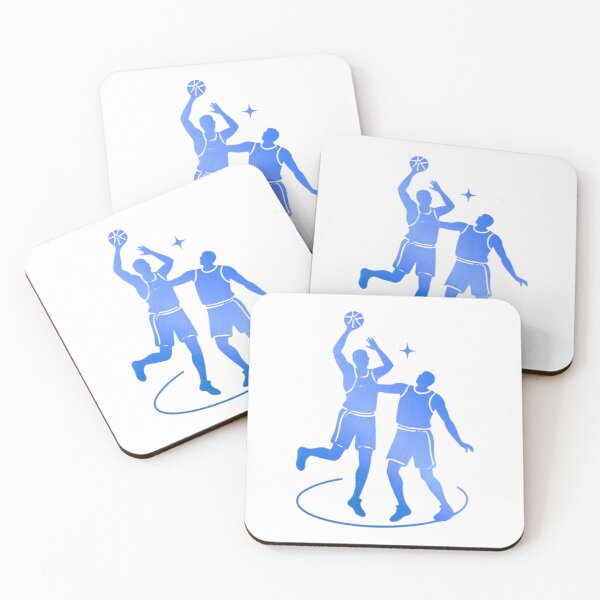 Item preview, Two animated basketball players on the court_Blue paint designed and sold by Aariq.