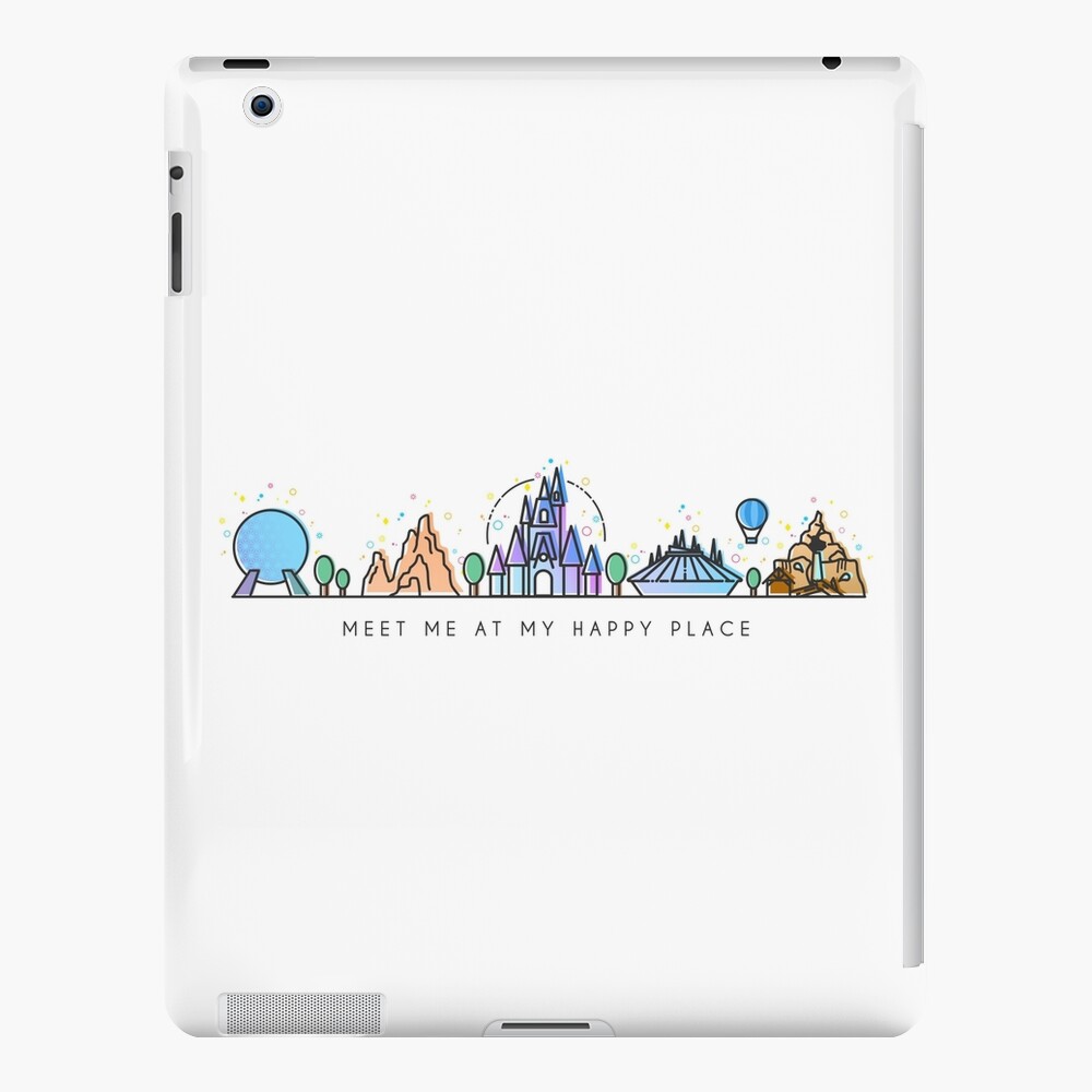Meet me at my Happy Place Vector Orlando Theme Park Illustration Design iPad Case & Skin