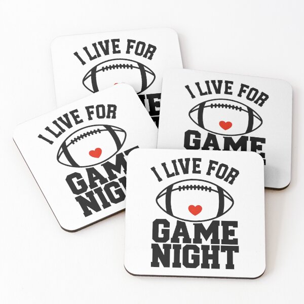 Item preview, I Live For Game Night Funny Football Heart Sports Fan T-Shirt designed and sold by FestivityFinds.