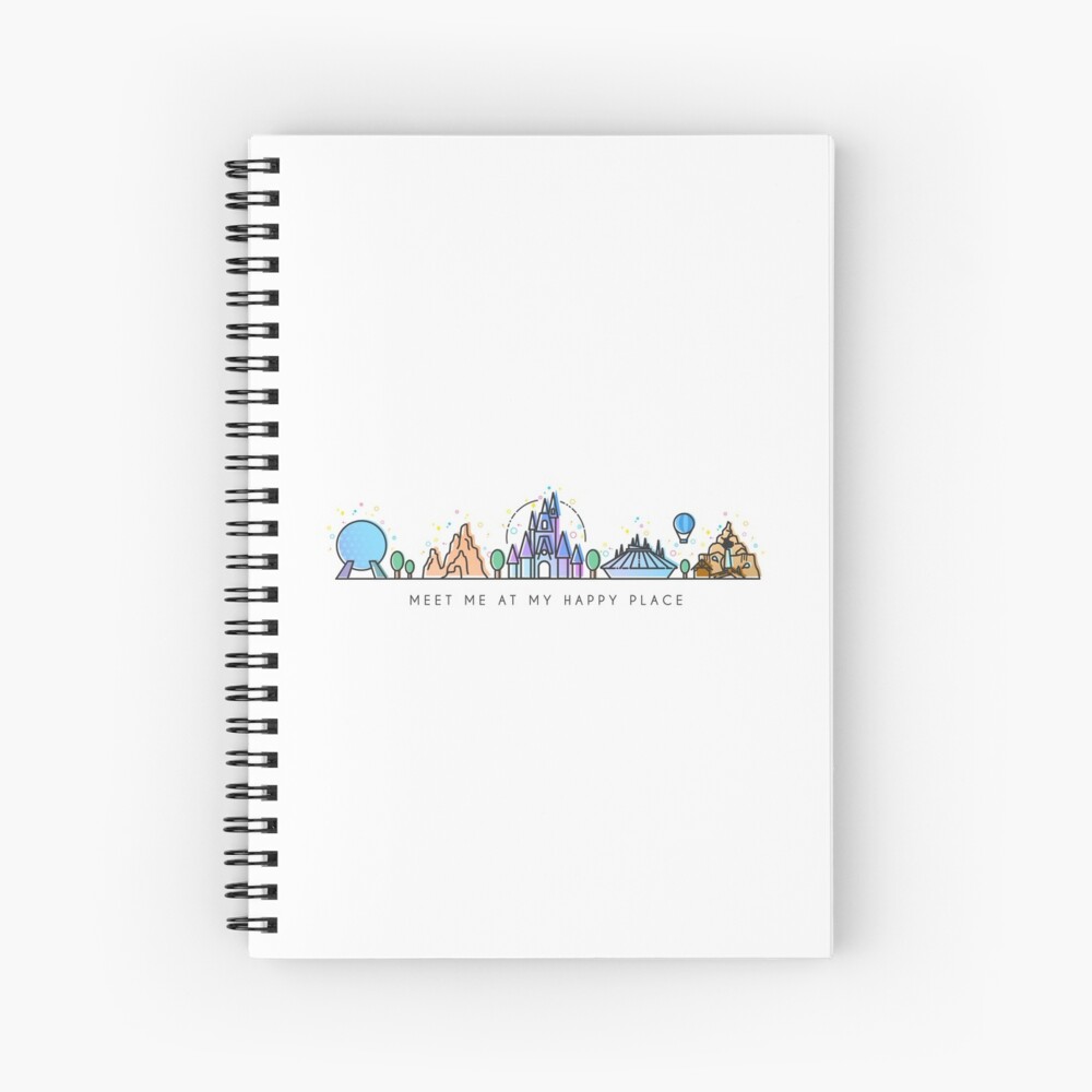 Meet Me At My Happy Place Vector Orlando Theme Park Illustration Design Art  Print By Tachadesigns