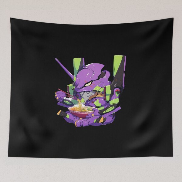 Item preview, Neon Genesis Evangelion Unit 01 Evangelion Anime Mecha Chibi Ramen designed and sold by Raslbazola.