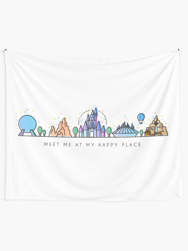 Meet me at my Happy Place Vector Orlando Theme Park Illustration Design  Art Print for Sale by tachadesigns