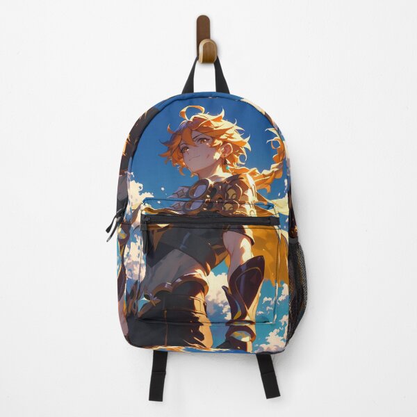 Item preview, Traveler Aether Genshin Impact golden hero radiant sky wind freedom designed and sold by HumbertoValveno.