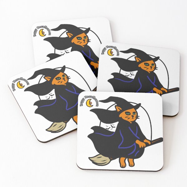 Item preview, Meowlloween Magic Orange Cat Riding Broom designed and sold by Controller0.