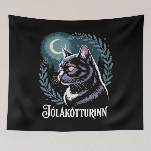Item preview, Yule Cat Jolakotturinn Icelandic Christmas Cat Love Feline designed and sold by MinaReinger.