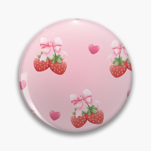Item preview, Pink and White 3d Cute Gradient Bows and Hearts Strawberry  designed and sold by CherryCloset.