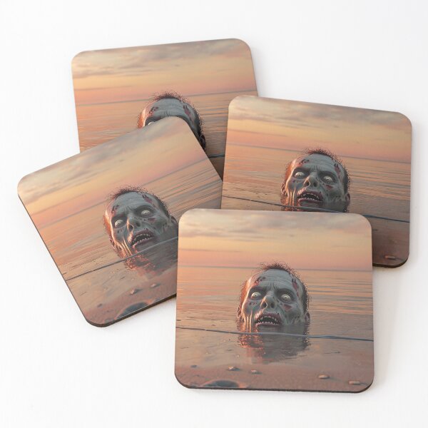 Item preview, Zombie Head On The Beach designed and sold by NightTimeJ.
