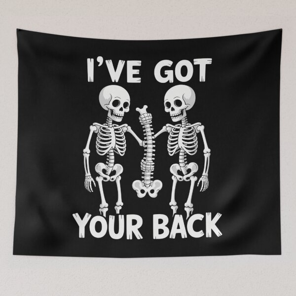Item preview, I've Got Your Back Halloween Skeleton Skull designed and sold by ticlitule.