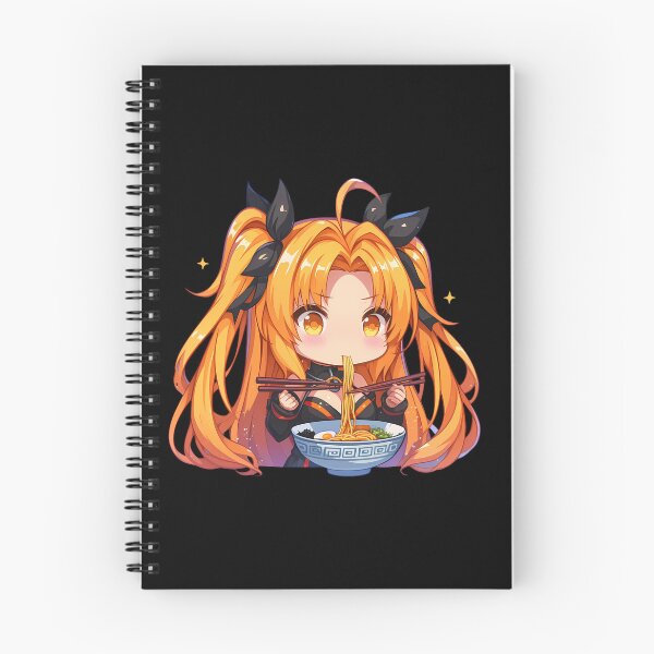 Item preview, High School Irina Shidou Eating Ramen Adorable Orange Hair Kawaii Anime designed and sold by Raslbazola.