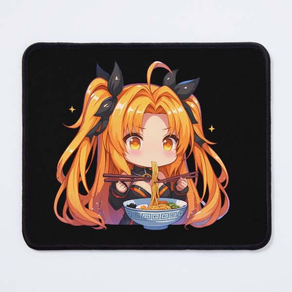 Item preview, High School Irina Shidou Eating Ramen Adorable Orange Hair Kawaii Anime designed and sold by Raslbazola.
