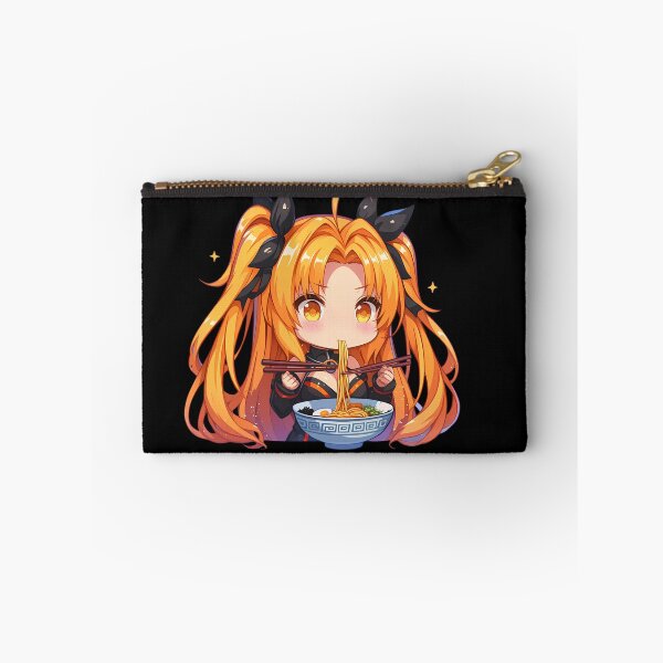 Item preview, High School Irina Shidou Eating Ramen Adorable Orange Hair Kawaii Anime designed and sold by Raslbazola.