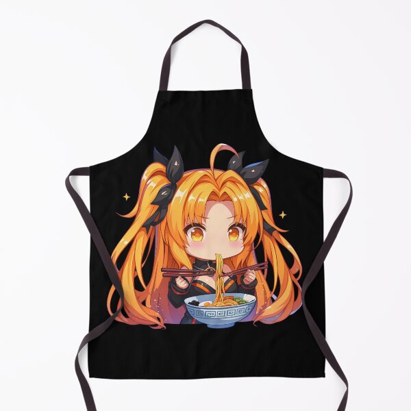 Item preview, High School Irina Shidou Eating Ramen Adorable Orange Hair Kawaii Anime designed and sold by Raslbazola.