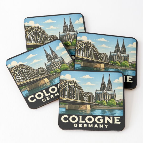 Item preview, Cologne, Germany — Hohenzollern Bridge & Cathedral designed and sold by Myra365Art.