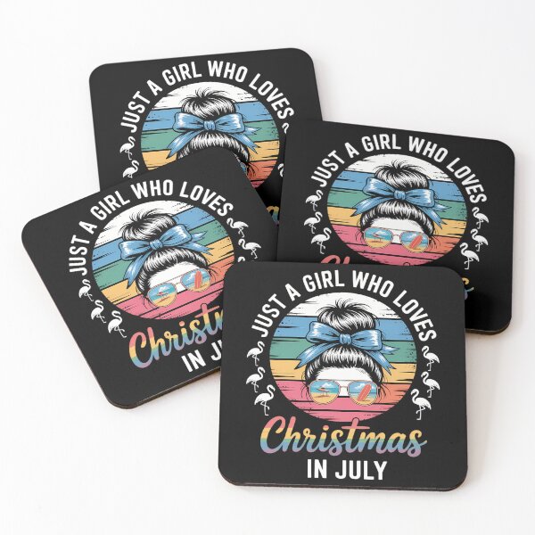 Item preview, Just A Girl Who Loves Christmas In July Messy Bun Women Girl designed and sold by ticlitule.